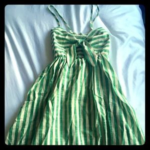 Spaghetti strapped striped sundress